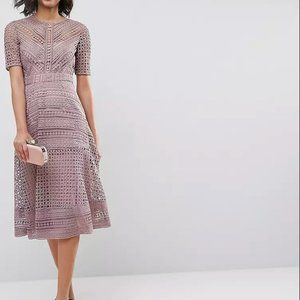ASOS PREMIUM Occasion Lace Midi Dress